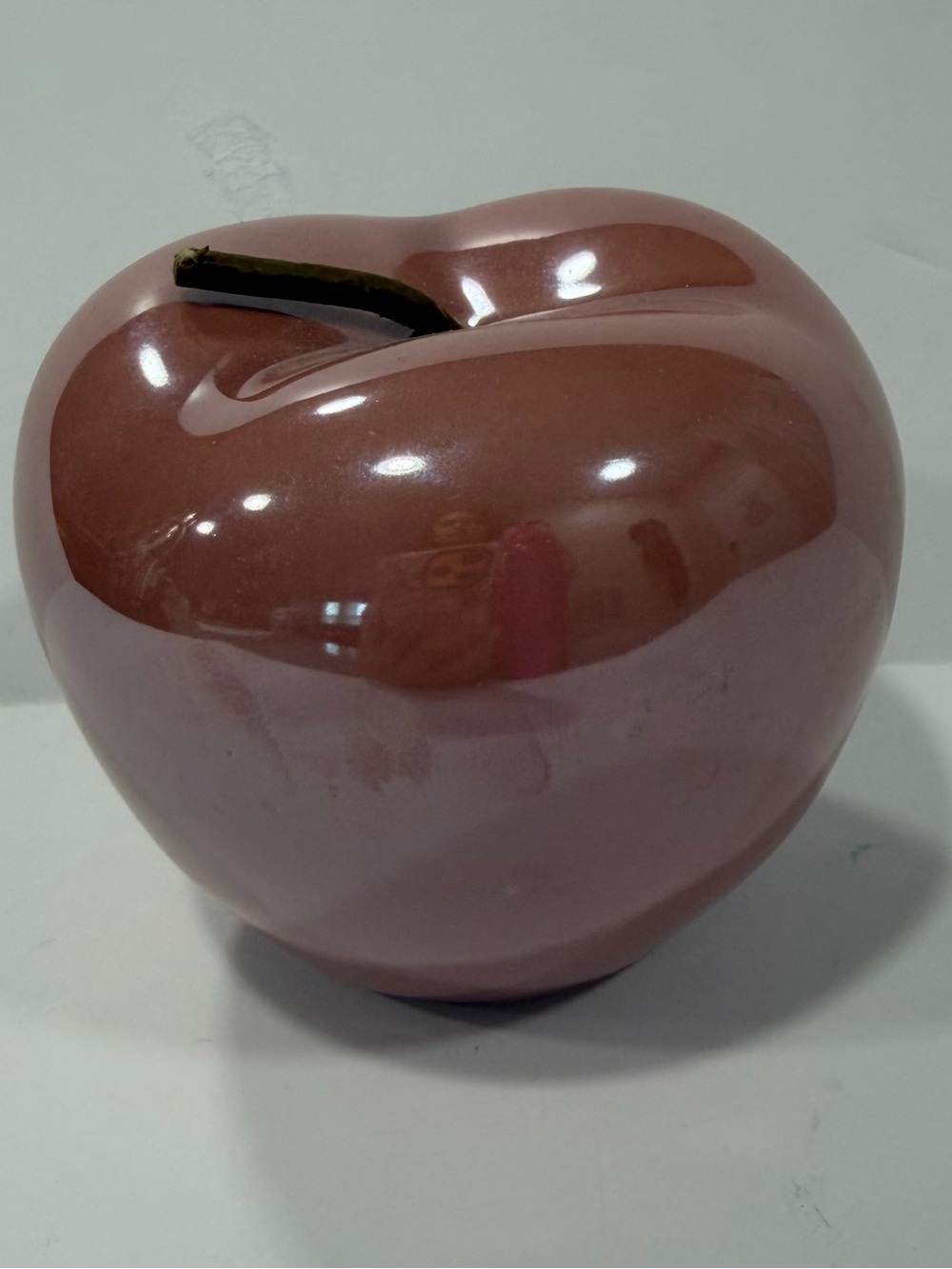 AND Shiny Rose Ceramic Apple Accent